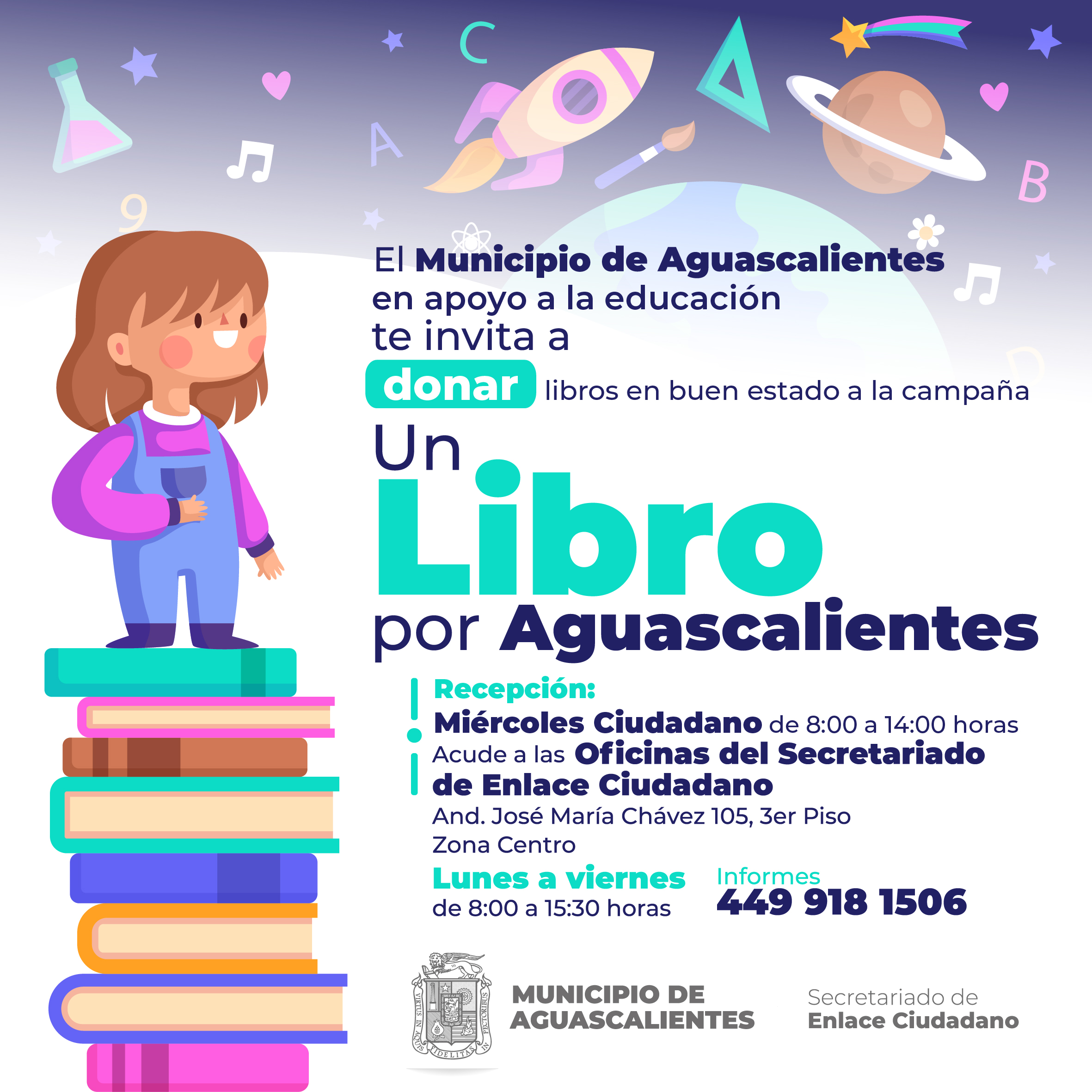 Reitera Municipio invitación a participar en ‘Un Libro por Aguascalientes’