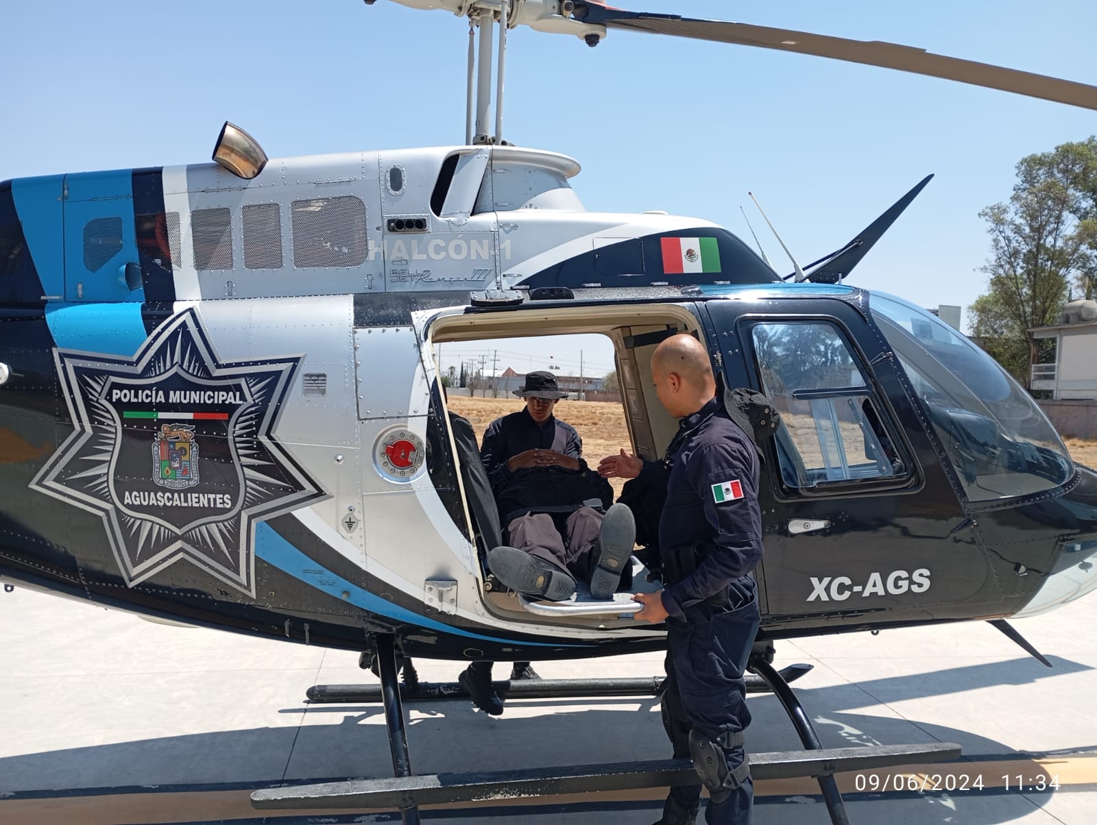 Capacitan al Grupo de Operaciones Aéreas de la Policía Municipal en evacuación aeromédica de personas lesionadas