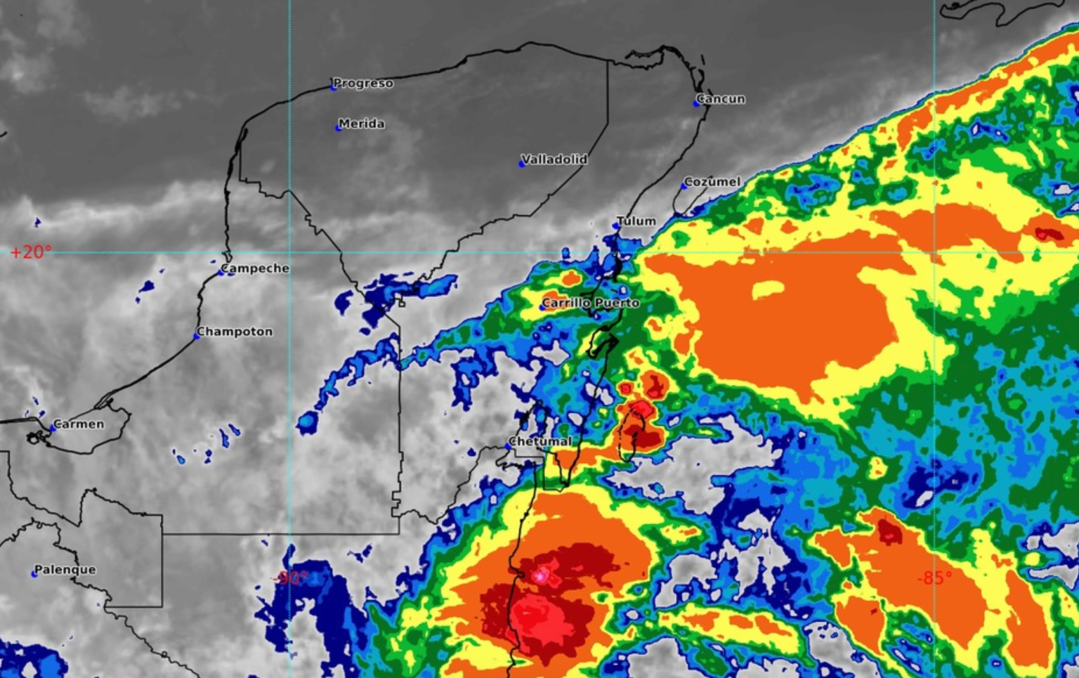 ‘Sara’ dejará lluvias intensas y fuertes vientos en el sureste de México