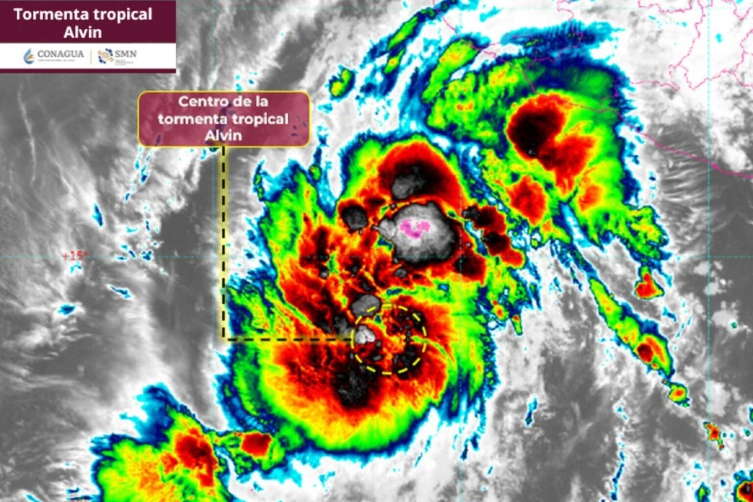 Se forma la tormenta tropical Alvin en el Pacífico mexicano