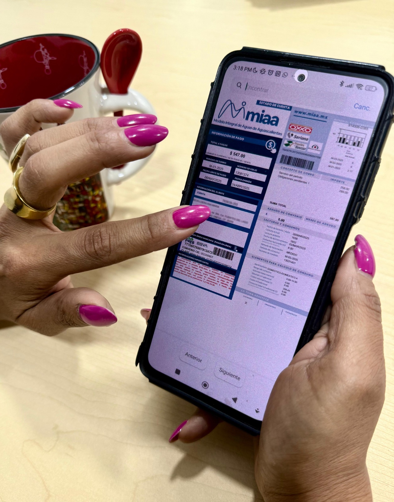 MIAA enviará los estados de cuenta a través de WhatsApp