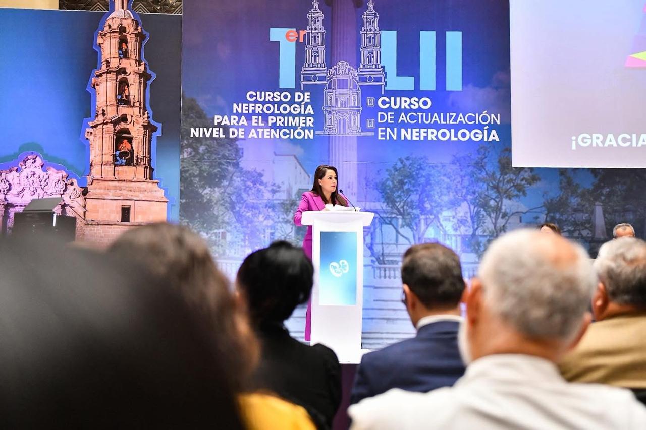 Inaugura Tere Jiménez el primer congreso de nefrología, reconocen a Aguascalientes como referente nacional en salud renal