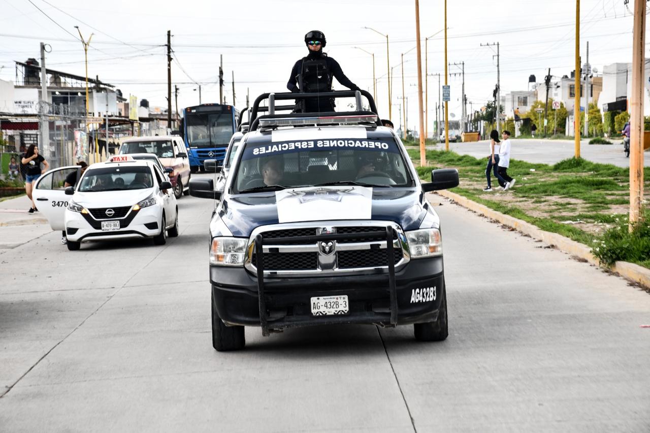 Refuerza Policía Municipal de Aguascalientes operativo de vigilancia