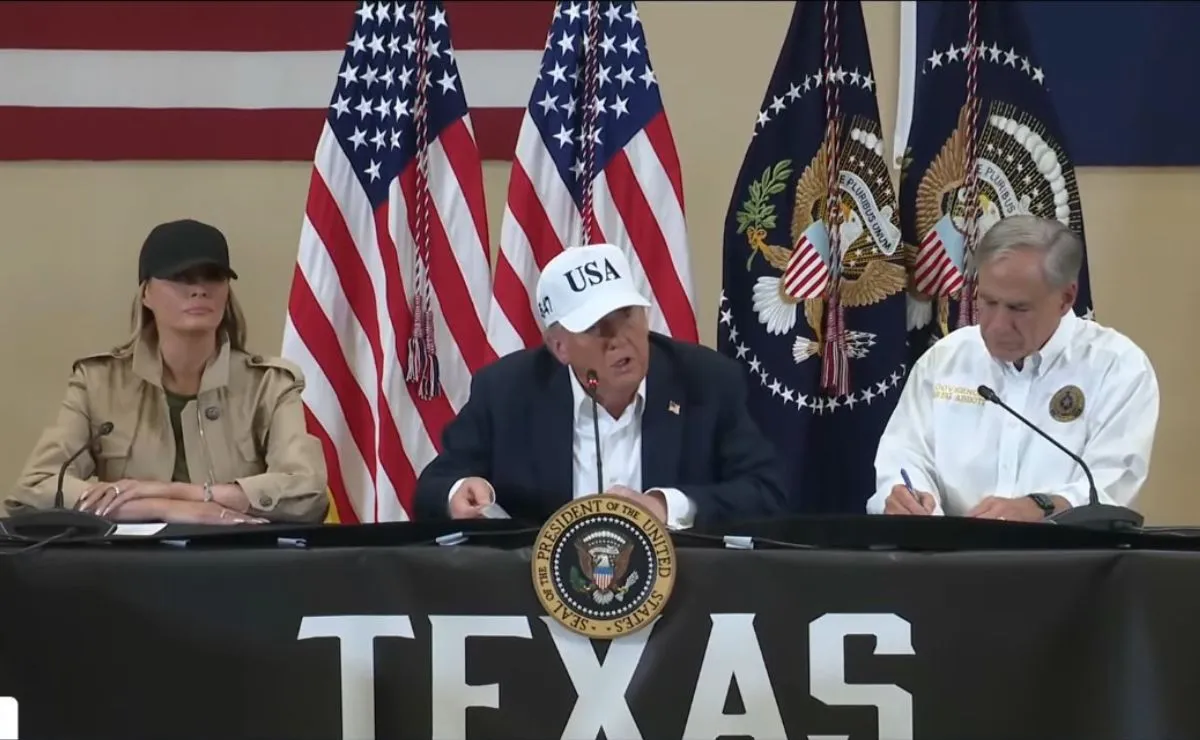 “Es algo terrible”: Trump visita Texas tras inundaciones