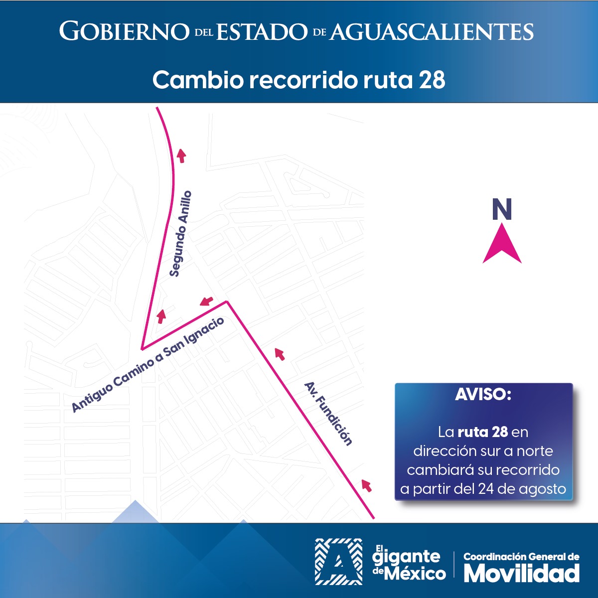 Ruta 28 ajustará su recorrido en atención a usuarios a partir del 24 de agosto
