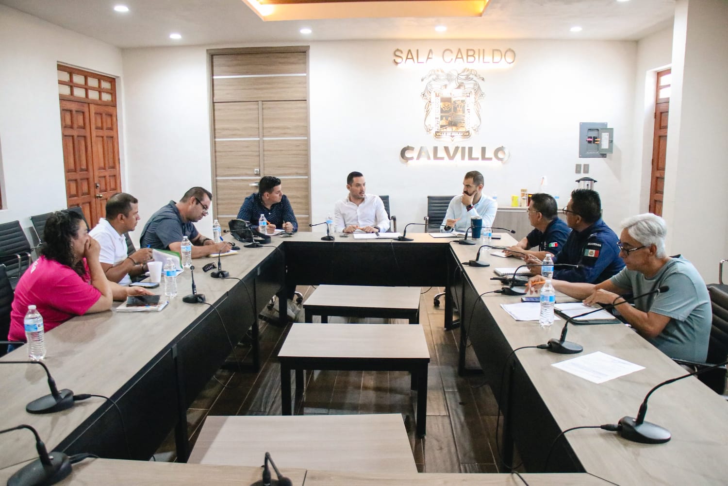Gabinete de Calvillo revisa afectaciones por lluvias en Calvillo