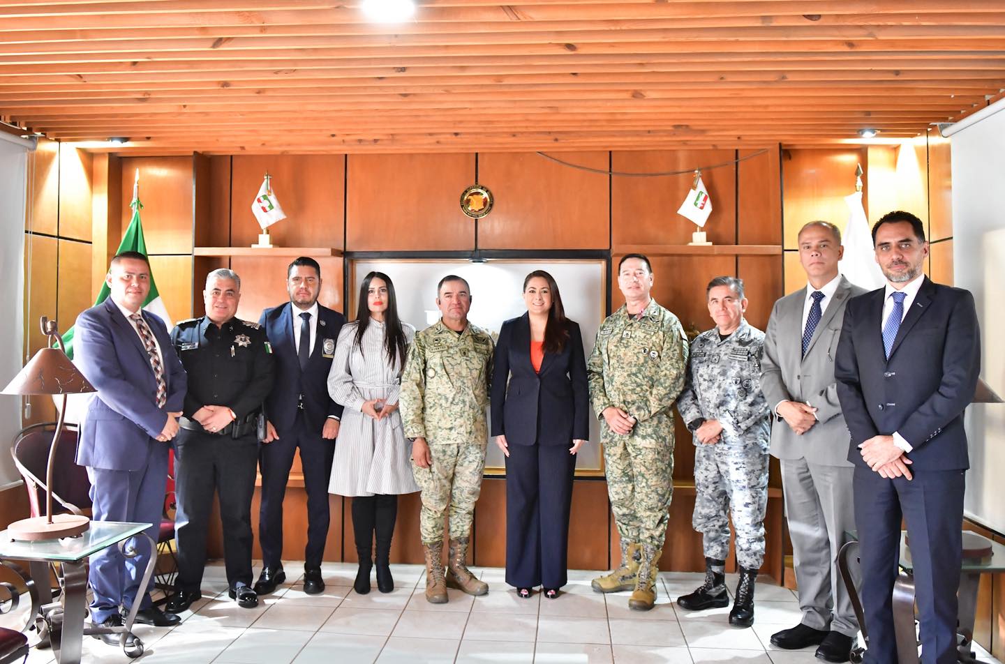 Encabeza Tere Jiménez reunión de seguridad, acuerdan fortalecer la coordinación para garantizar la paz en el estado y la región