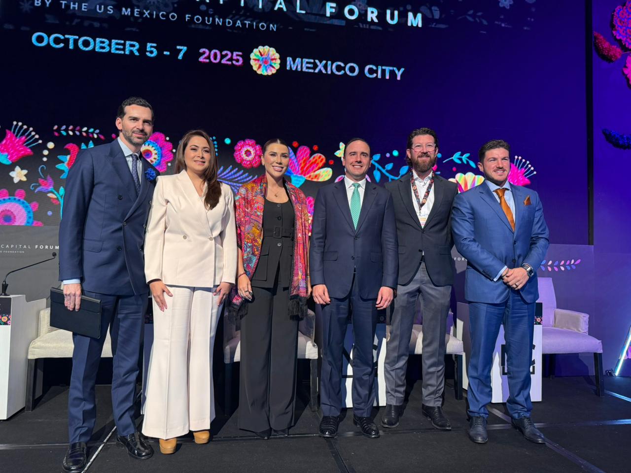 Tere Jiménez participa junto con gobernadores de Baja California, Coahuila y Nuevo Léon en el North Capital Forum 2025; resalta potencial de Aguascalientes para la inversión