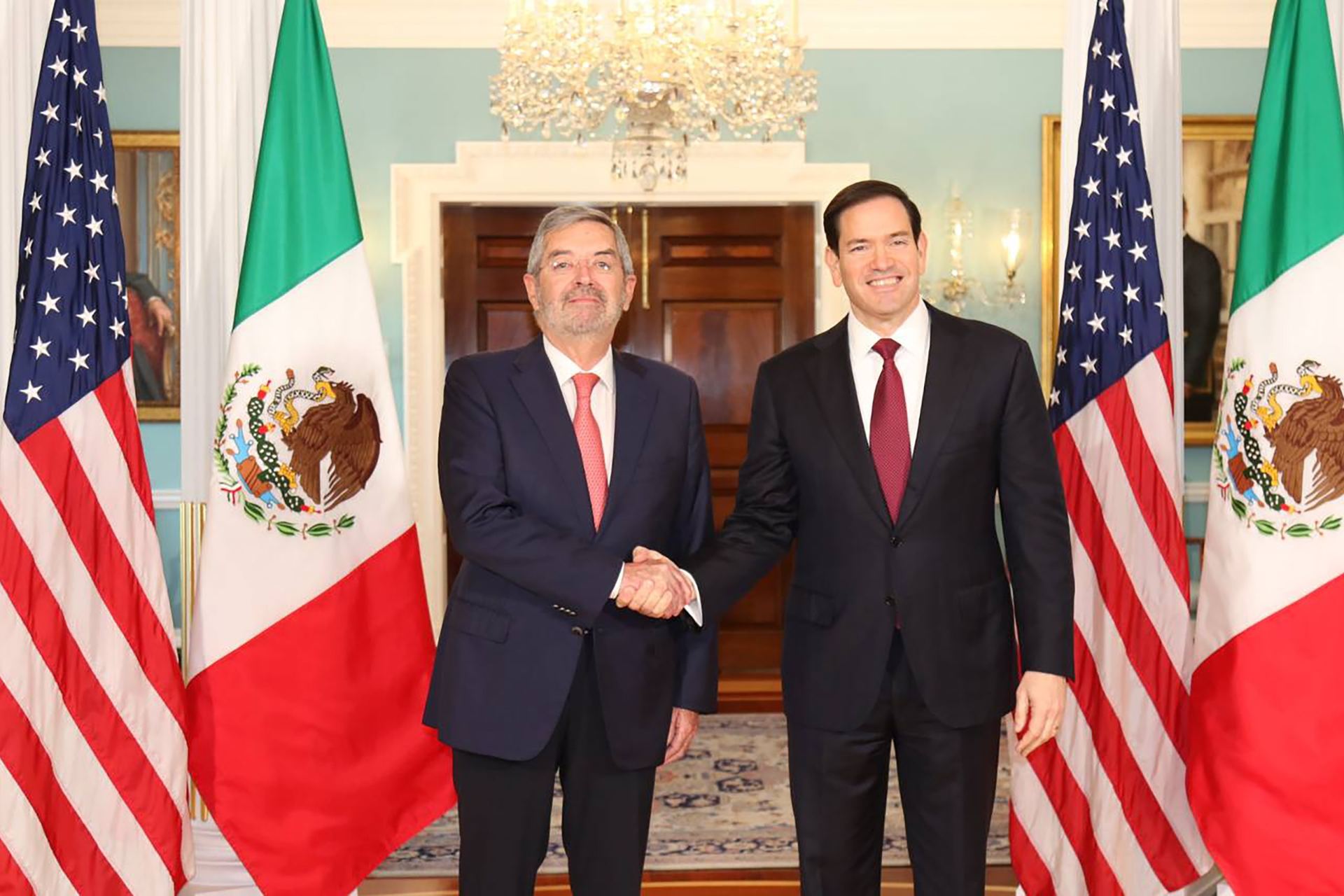 Canciller De la Fuente se reúne con Marco Rubio en EE.UU.