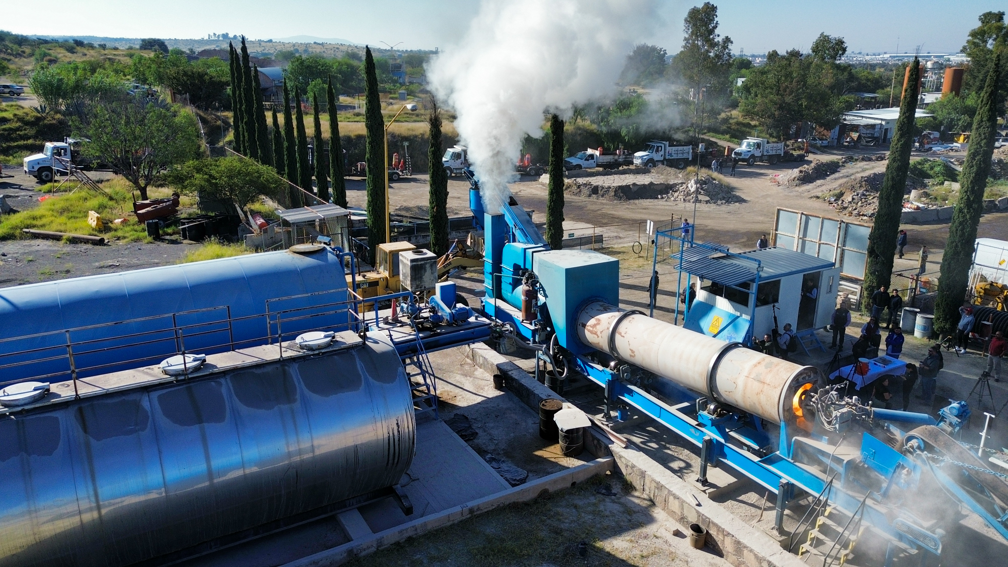Planta de asfalto del Municipio de Aguascalientes produce 80 toneladas por hora