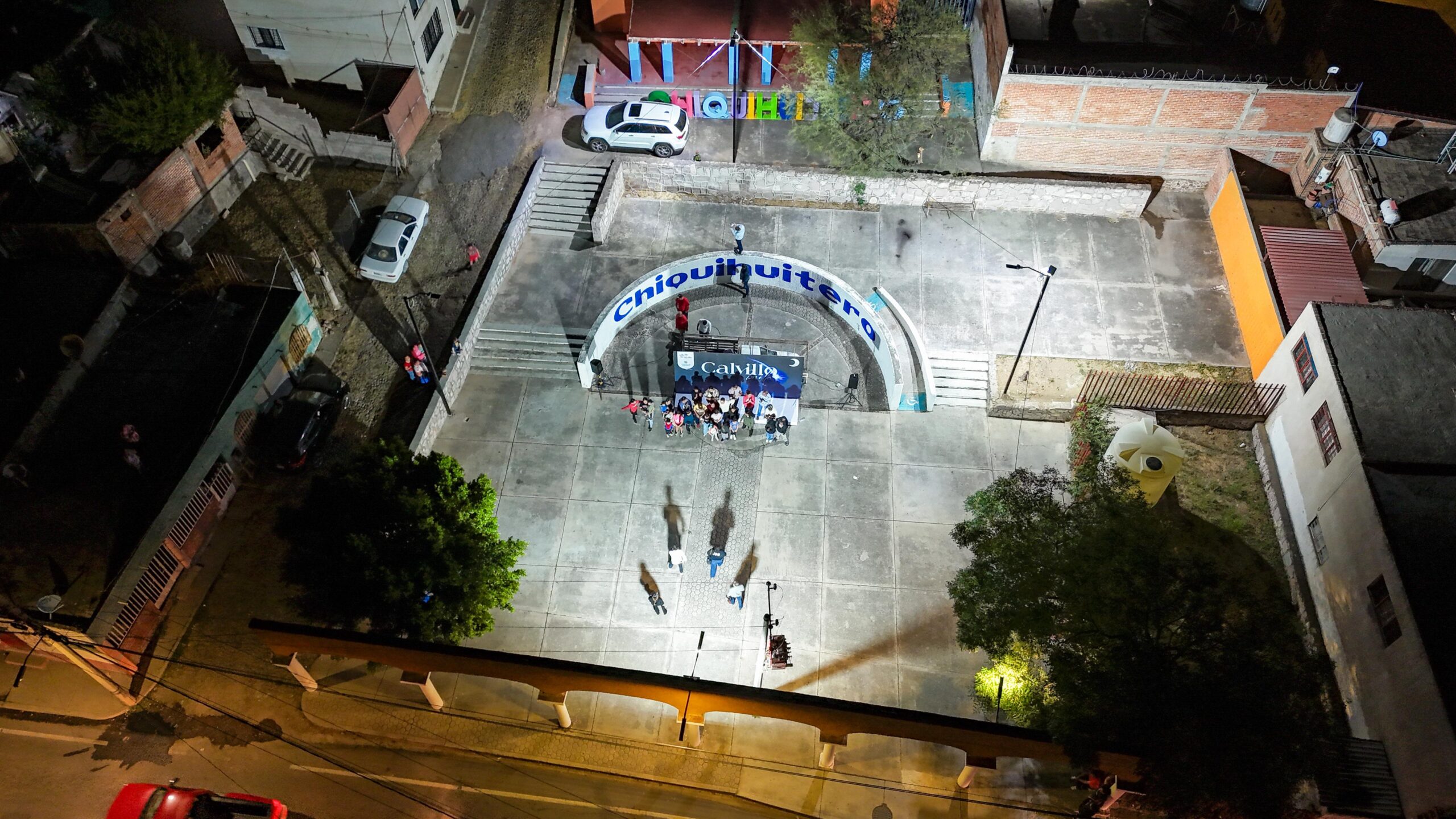 Nueva iluminación en la Plaza del Chiquihuitero en Calvillo