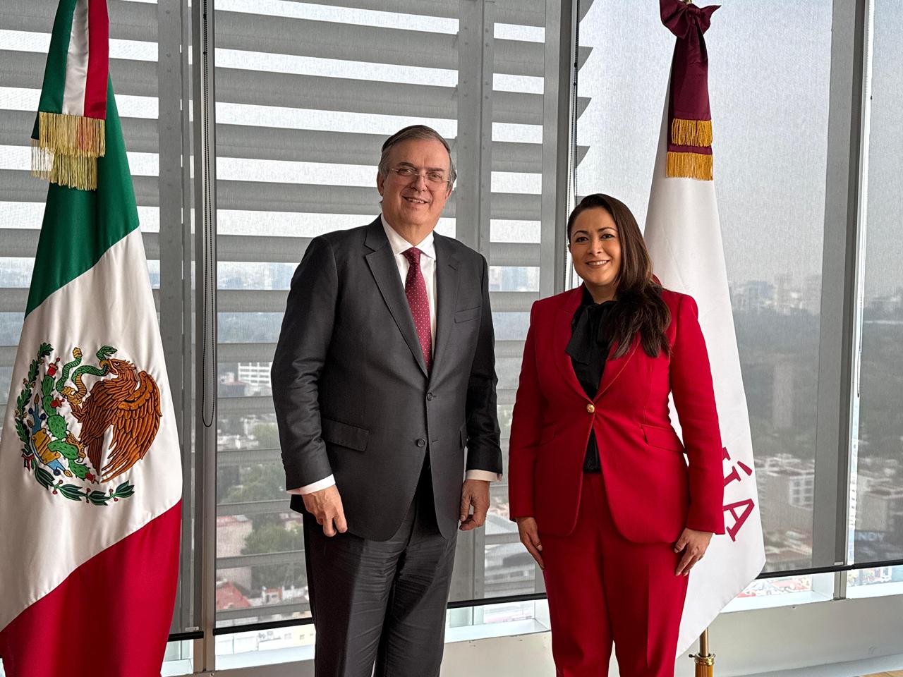 Tere Jiménez se reúne con Marcelo Ebrard; definen acciones para impulsar el desarrollo económico del estado