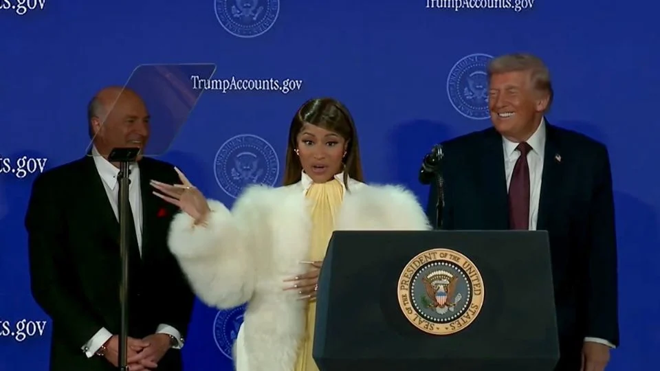 “Soy la fan número uno del presidente”: Nicki Minaj expresa su apoyo a Trump en evento federal