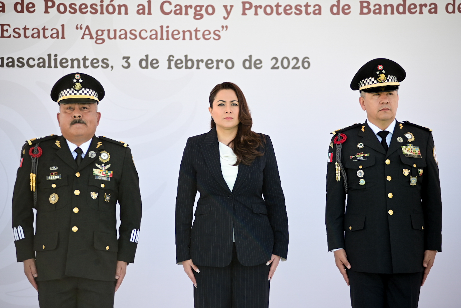 Tere Jiménez reitera su respaldo al nuevo coordinador de la Guardia Nacional en Aguascalientes, Isaac Aarón Jesús García