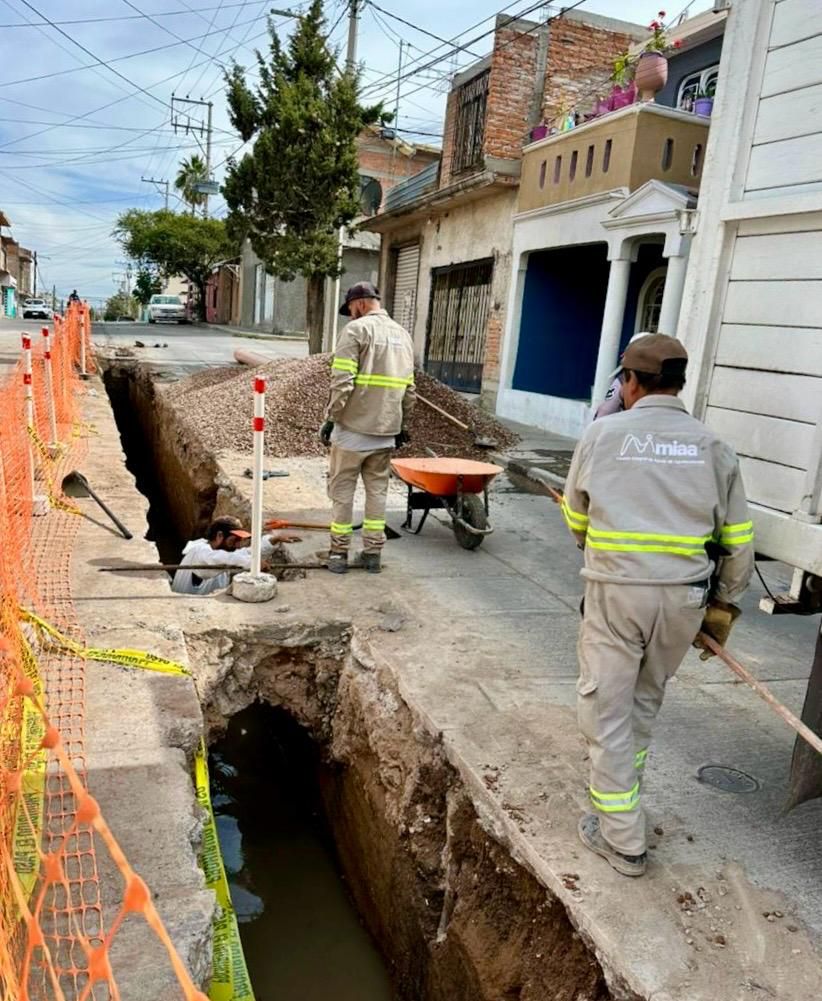 Rehabilita MIAA alcantarillado sanitario en el fraccionamiento Nazario Ortiz Garza
