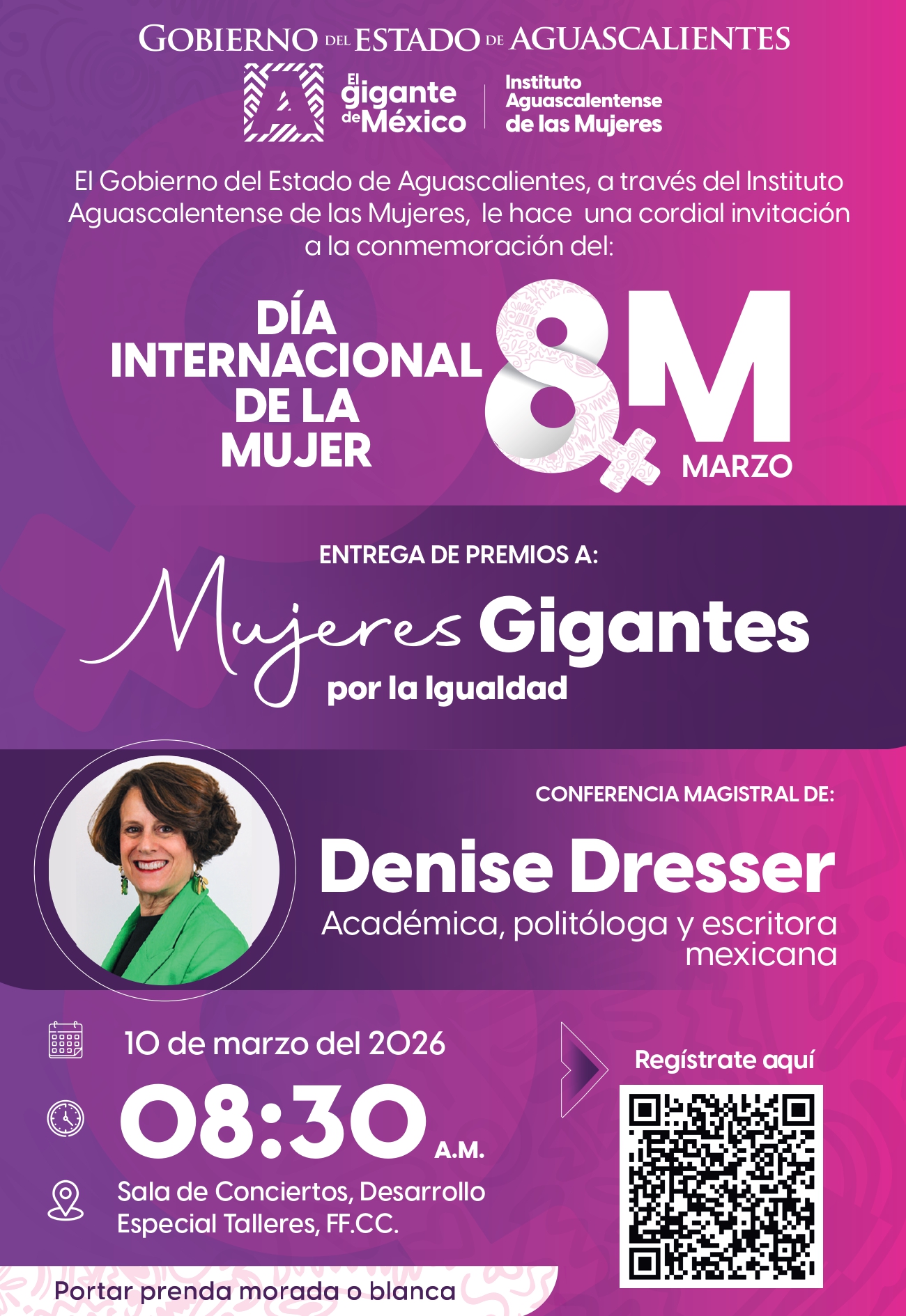 Denisse Dresser impartirá conferencia por el Día Internacional de la Mujer; la entrada es gratuita