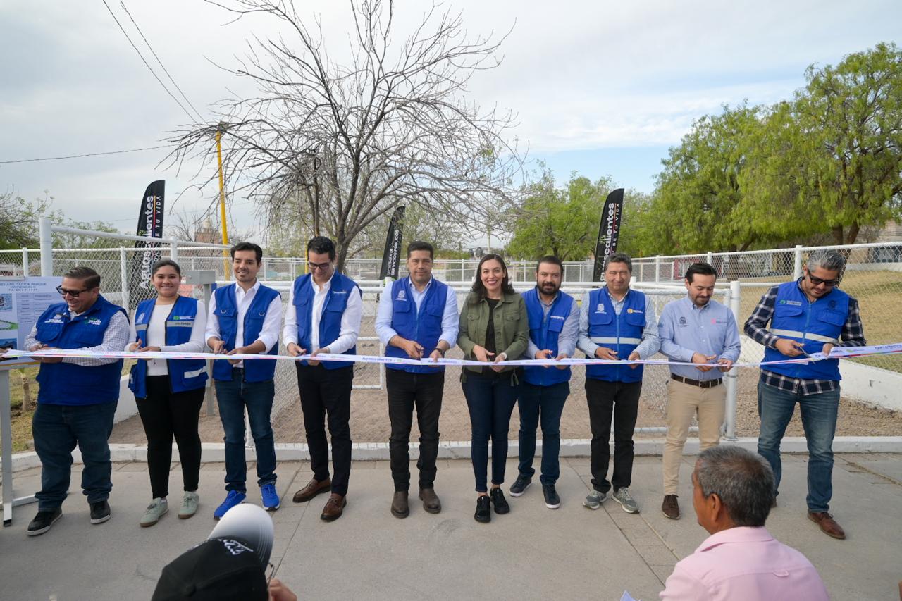 Impulsa Leo Montañez rehabilitación del parque Haciendas II con nueva infraestructura para las mascotas de las familias