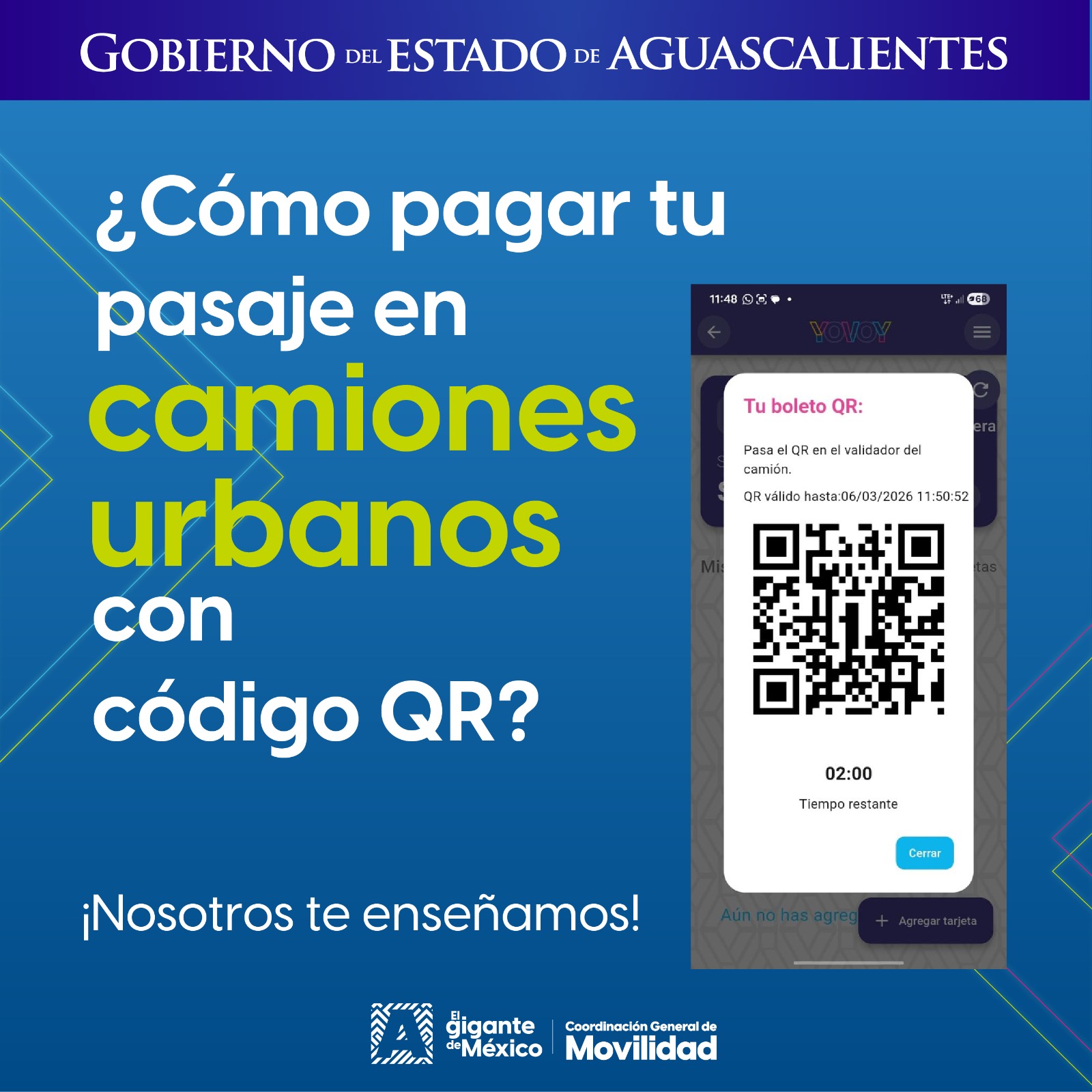 Aguascalietes innova: ya se puede pagar el camión con código QR