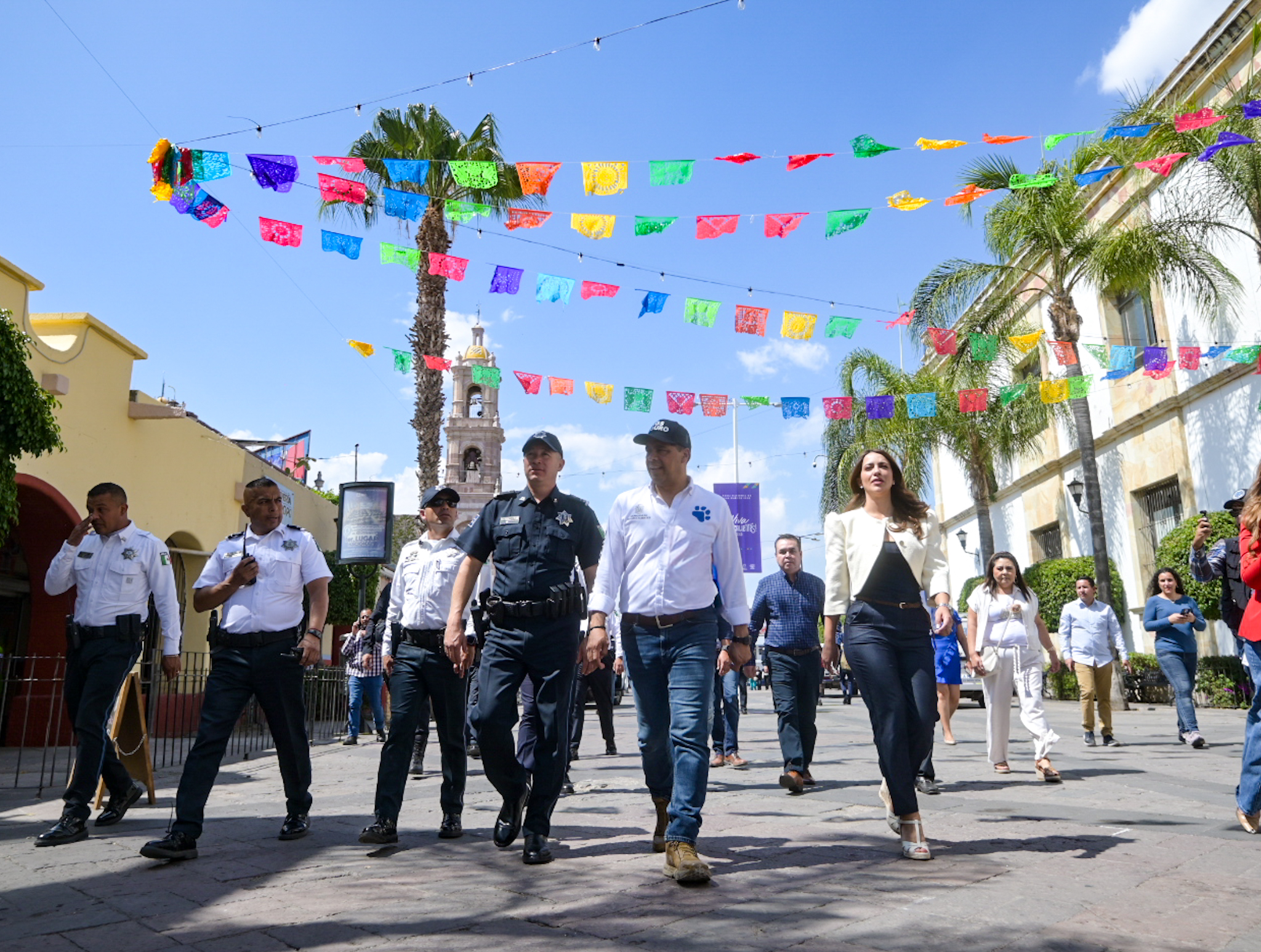 Realiza Leo Montañez recorrido por el perímetro de la feria para conocer el operativo de seguridad
