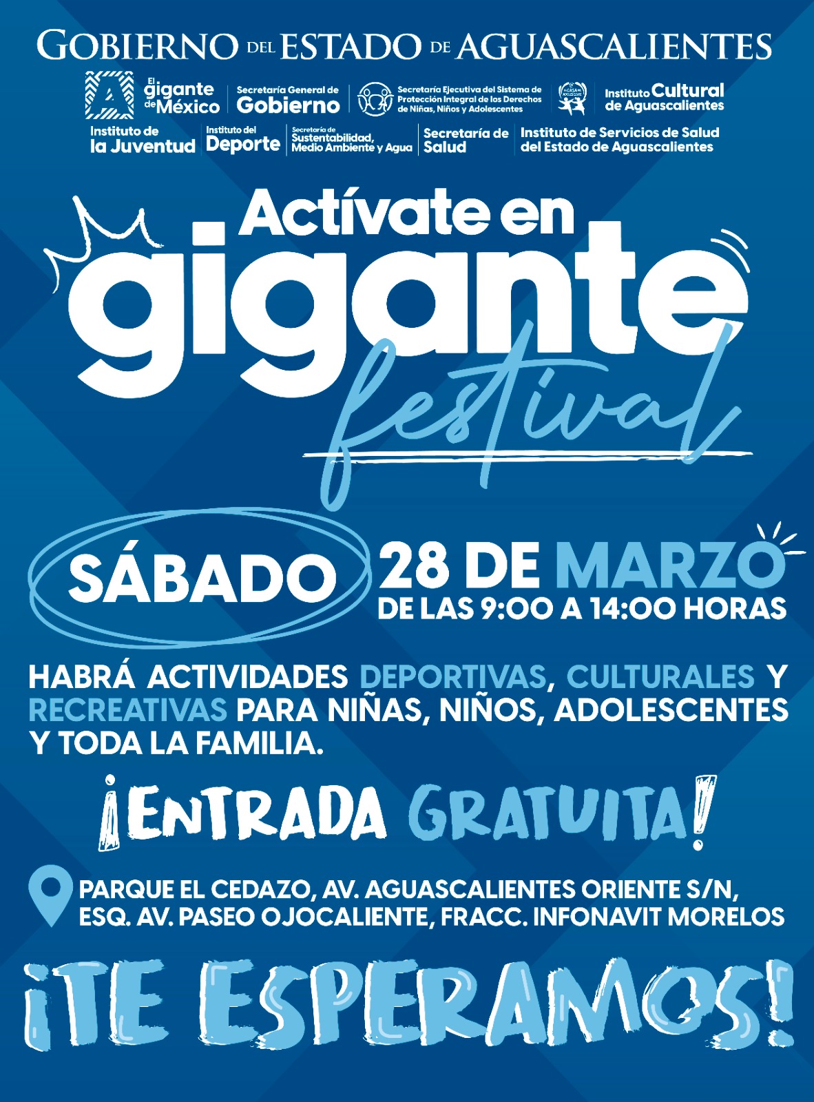 Este sábado, actívate en gigante y disfruta en familia en el Parque El Cedazo