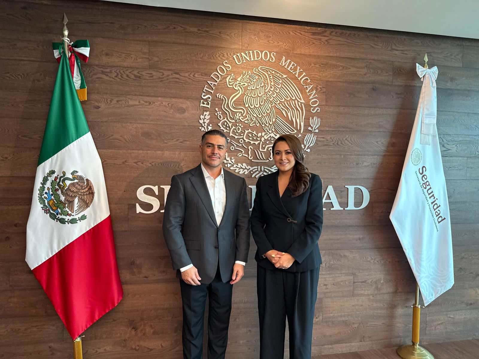 Acuerdan Tere Jiménez y Omar García Harfuch fortalecer estrategia de seguridad