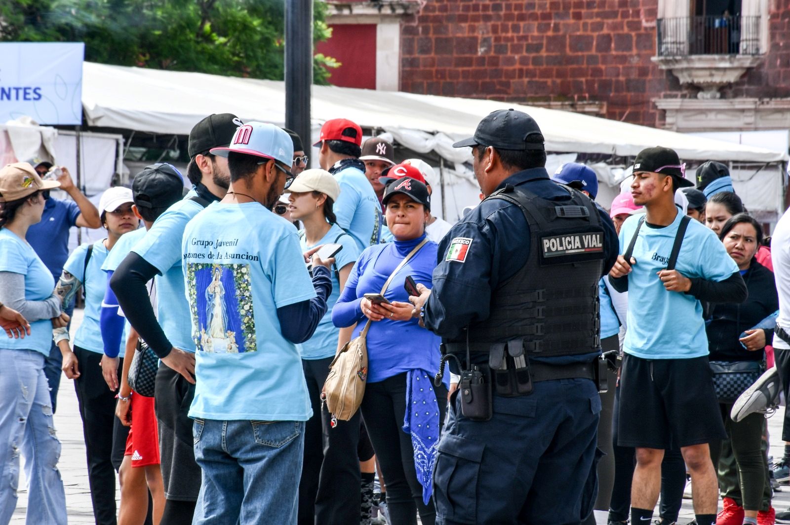 Listo operativo de la Secretaría de Seguridad Pública Municipal para el Quincenario de la Virgen de La Asunción