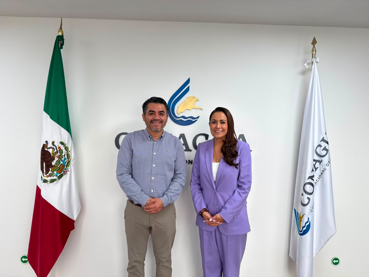 Tere Jiménez se reúne con Efraín Morales López director general de la Comisión Nacional del Agua; suman esfuerzos por la recuperación del Río San Pedro