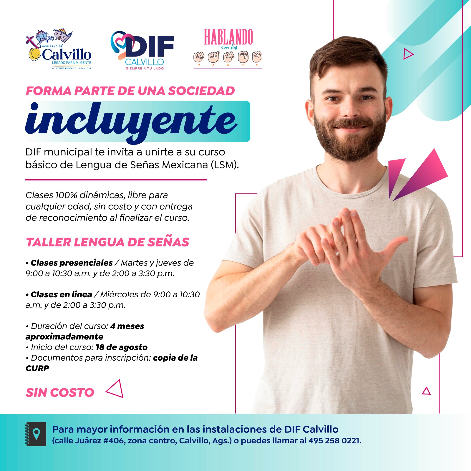 Darán taller de Lengua de Señas en Calvillo