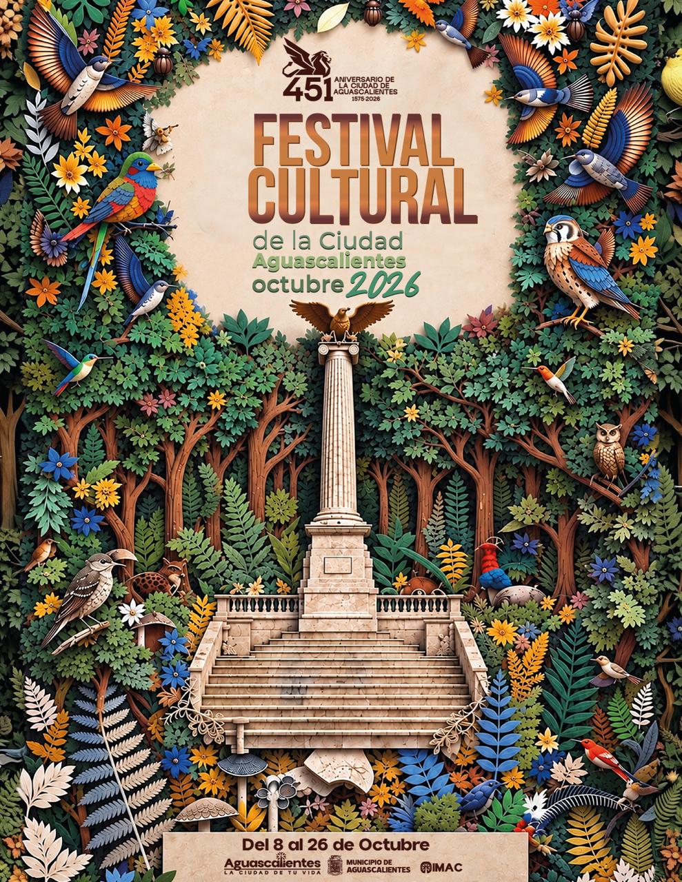 Presenta Municipio festival cultural conmemorativo al 451 aniversario de la ciudad de Aguascalientes