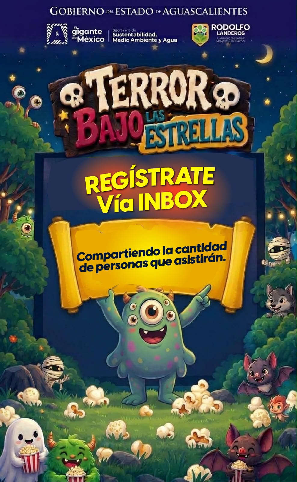 Terror bajo las estrellas: películas con entrada y palomitas gratis en el Parque Rodolfo Landeros